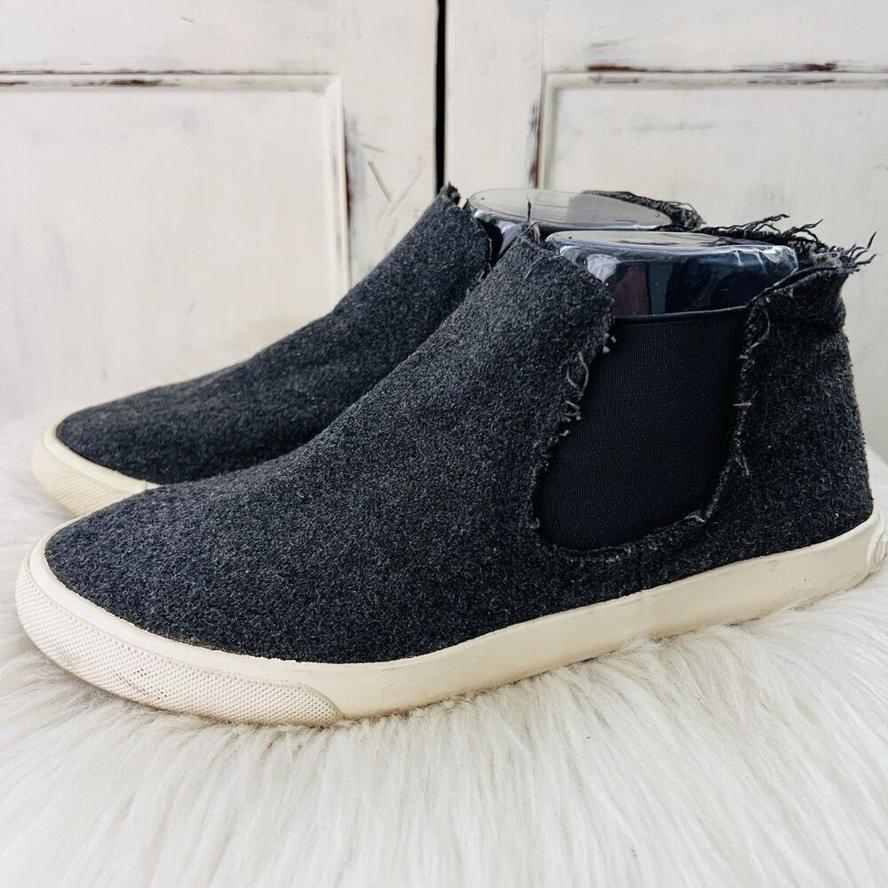 Rocket Dog Gray Wool Frayed Edge Slip on Comfort Low Booties - Womens Size 7.5